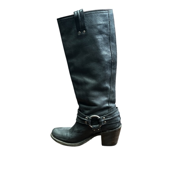 Frye Carmen Harness Boots in Black - Picture 8 of 12